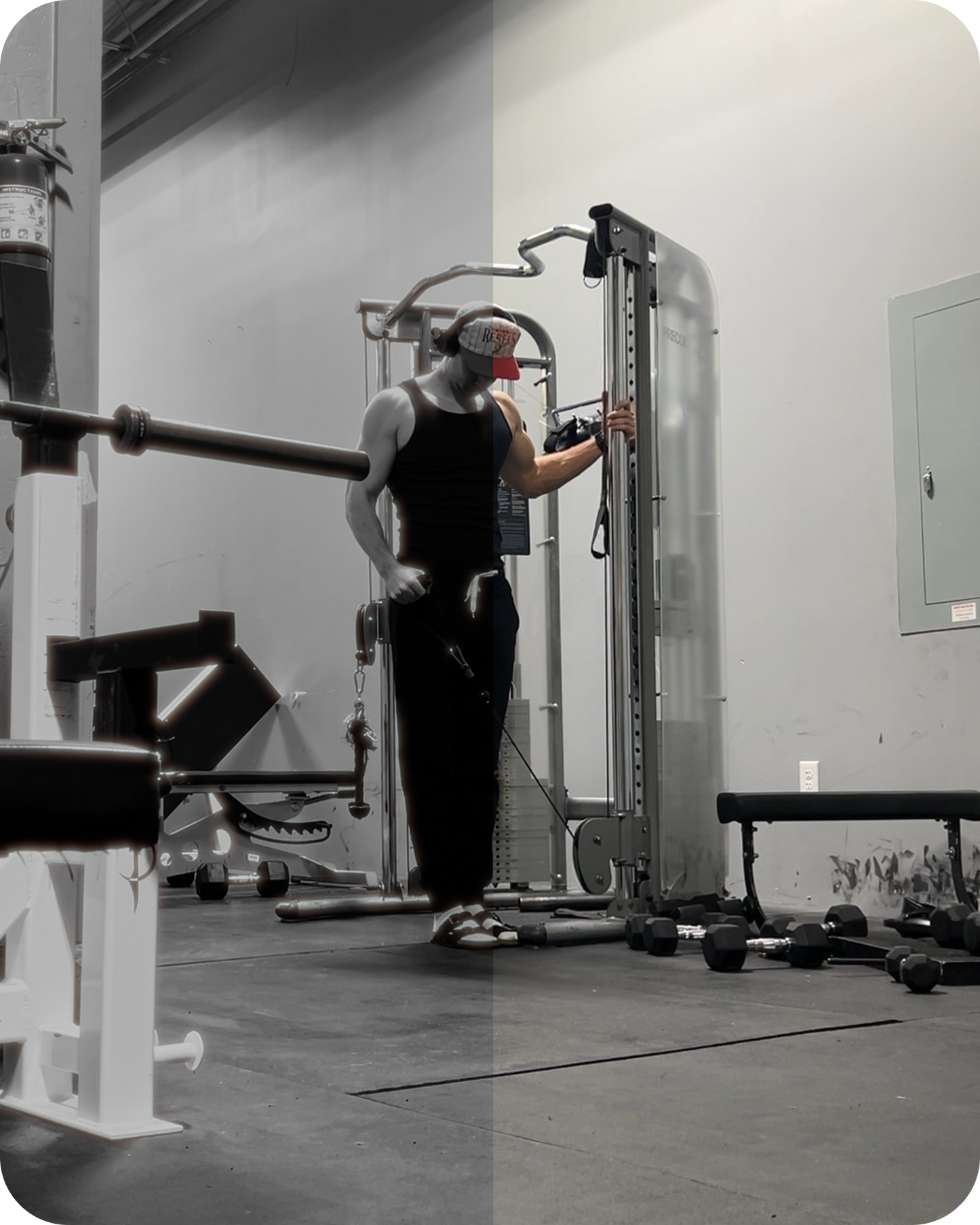 iPhone Cinematic White & Black Gym LUT