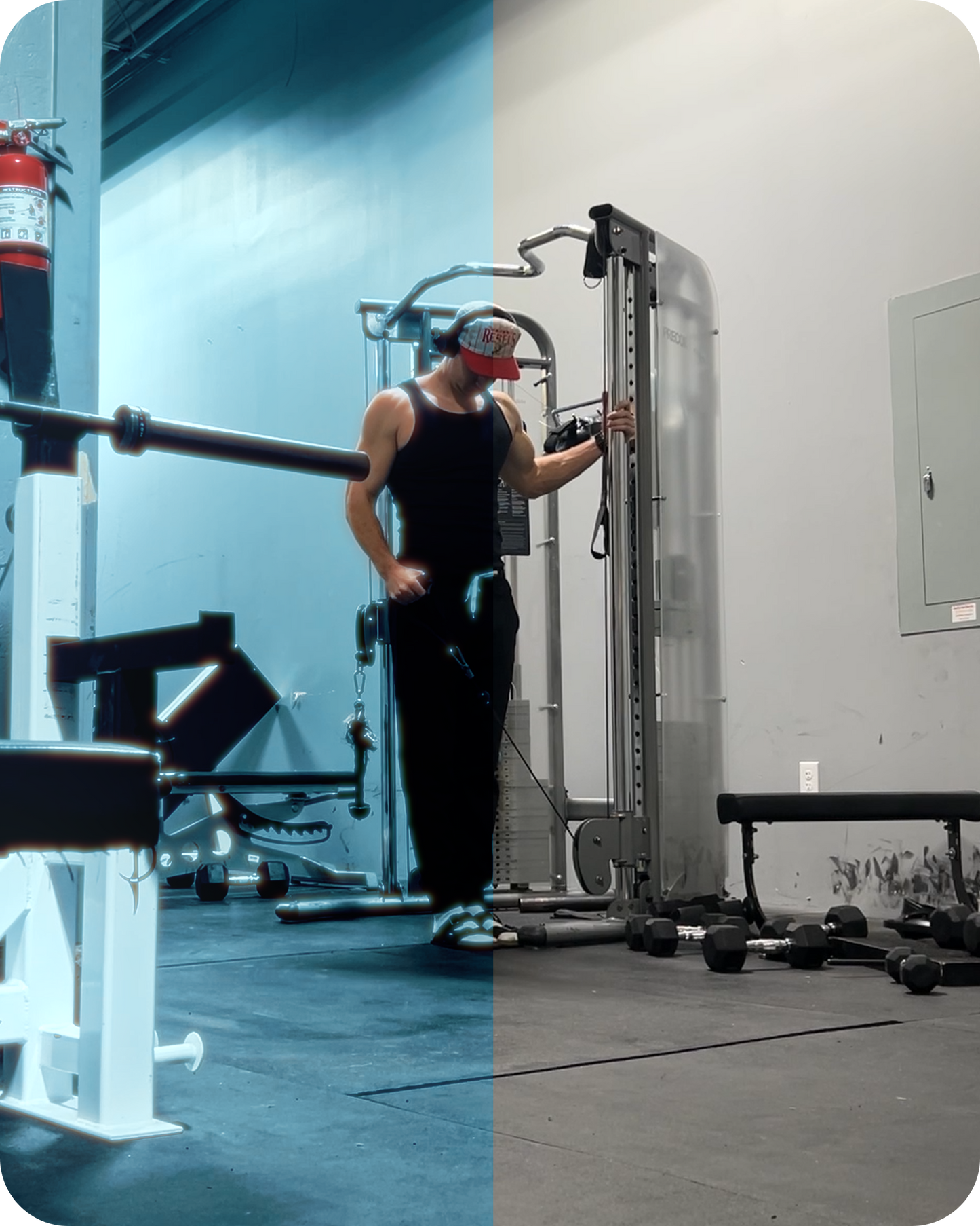iPhone Cinematic Blue Gym LUT